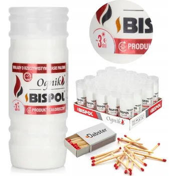 Svíčka Parafínový vklad do hřbitovních svíček Bispol 24 ks 75h