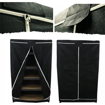 Obraz Ochranný obal na regál 180X180X30cm pouzdro na stojan ČERNÝ ODOLNÝ