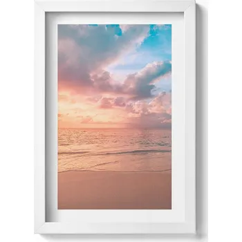 Obraz Moderní nástěnná dekorace Romantický západ slunce nad mořem 20x30 cm