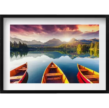 Obraz Obraz na zeď černý rám Národní park Štrbské Pleso Slovensko 70x50 cm