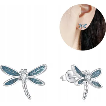 Náušnice STŘÍBRNÉ NÁUŠNICE DÁMSKÉ VÁŽKY STŘÍBRO O RYZOSTI 925 PUSETY ŠROUBOVACÍ