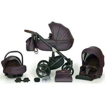 Kočárek Dětský kočárek Verdi Mocca 3v1, hliníkový rám, gelová kola