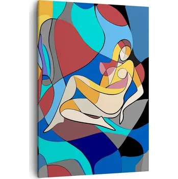 Obraz Obraz na plátně do obývacího pokoje ložnice 50x70 kubismus obrazy na zeď canvas