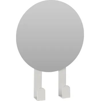 Zrcadlo Zrcadlo do koupelny/pokoje bílé háčky BEZ RÁMU