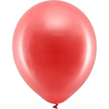 Balónek Balónky Rainbow 30 cm metalizované, červené 10 Ks.