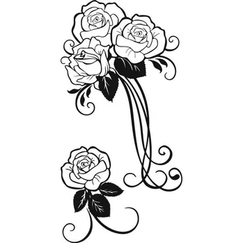 Samolepící dekorace Samolepka na stěnu Květiny Růže 50 cm