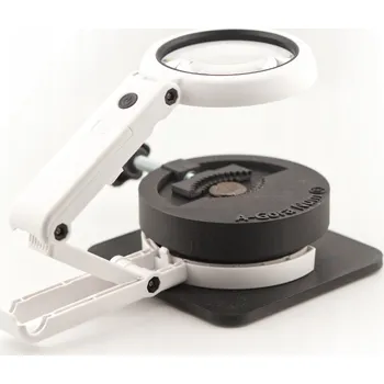 Lupa A-Gora lupa s 5x/11x zvětšením, 8x LED podsvícením + držák na čištění mincí