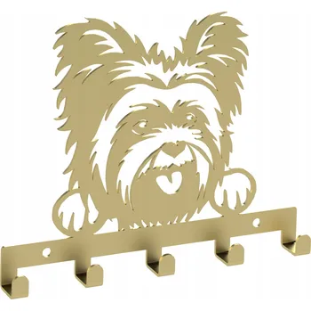 Věšák Zlatý věšák věšáky na klíče oblečení oděvy pes YORK 17328
