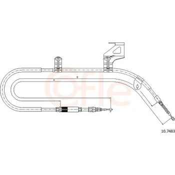 Lanko parkovací brzdy Lanko ruční brzdy COFLE 92.10.7483