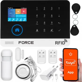 Sada domovního alarmu Bezdrátový alarm GSM + WiFi s aplikací TUYA, sada se sirénou a ovladače