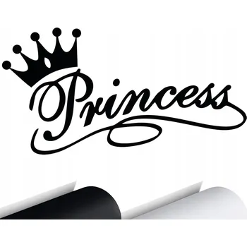 Samolepicí dekorace na vozidlo NÁLEPKA na auto KORUNKA PRINCESS KORUNA 10x19 cm