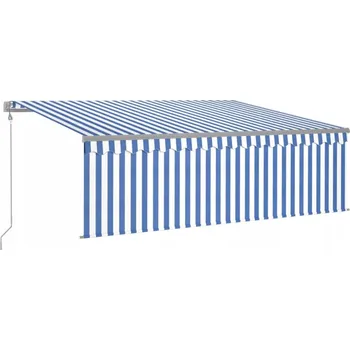 Markýza VidaXL Automatická markýza s roletou, LED osvětlením a senzorem, 4,5 x 3 m