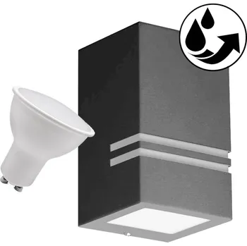 Nástěnné svítidlo Venkovní nástěnné svítidlo Elektrosalon šedé GU10 11 W