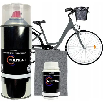 Barva ve spreji Lak barva ve spreji na rám kola lesklý SET RAL 7012