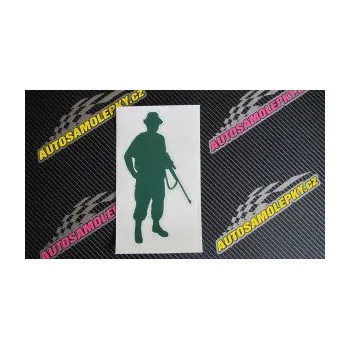 Samolepící dekorace SAMOLEPKA Myslivec 004 pravá (10 - červená) NA AUTO, NÁLEPKA, FÓLIE, POLEP, TUNING, VLASTNÍ TEXT, TISK, AUTOSAMOLEPKY.cz, POLEPY, OBRÁZEK, LOGO, SAMOLEPKY