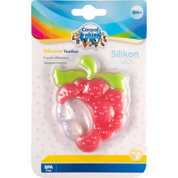 Canpol babies silikonové kousátko pro miminka - malina