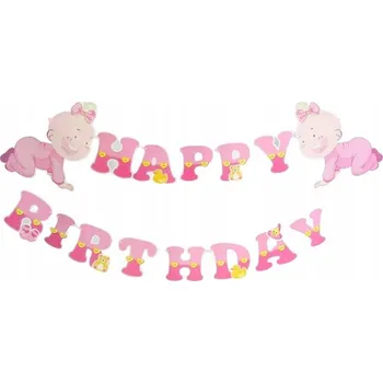 Narozeninový banner girlanda pro děti RŮZNÉ BARVY