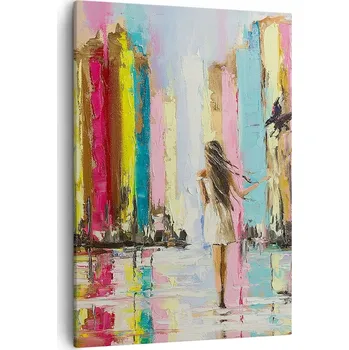 Obraz Obraz na plátně do obýváku ložnice 50x70 abstrakce obrazy na zeď