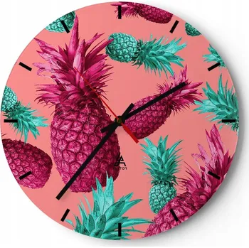 Hodiny Nástěnné hodiny do kuchyně 30x30 Abstrakce Skleněné hodiny do obýváku Tiché