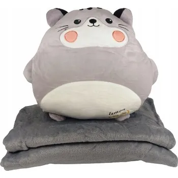 plyšák Kočka deka 3v1 plyšová Koťátko Plyšový Mazlíček Přítulníček deka Plyšová Hračka Polštář