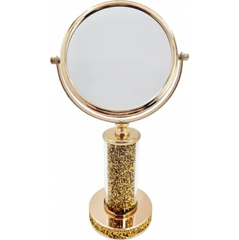 Zrcadlo Zrcadlo lusterko glamour oboustranné 23079 37 cm ZLATÉ