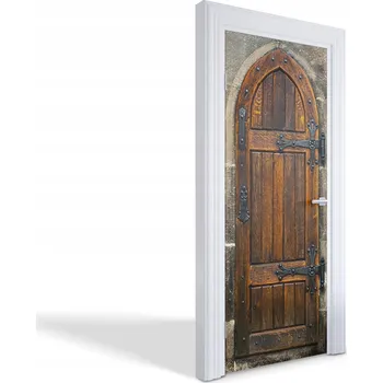 Fototapeta Foto tapeta samolepka na dveře nábytek skříně Staré dřevěné dveře 75x205 cm