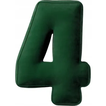 Polštář Polštář s čísly YellowTipi 4, lahvově zeleň