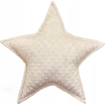 Polštář Polštář hvězda béžový minky