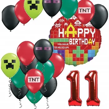 Balónek BALÓNKY sada na 11. narozeniny PIXEL TNT