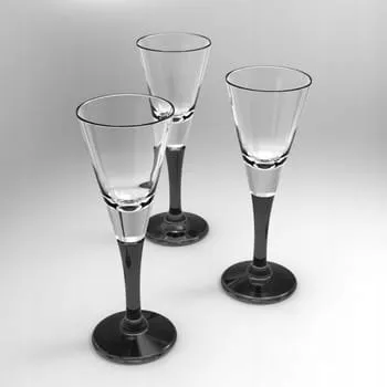 Příslušenství pro čtečku elektronické knihy Skleničky na likér Royal Leerdam Onyx, bezbarvé, černé, 55ml, 1 ks