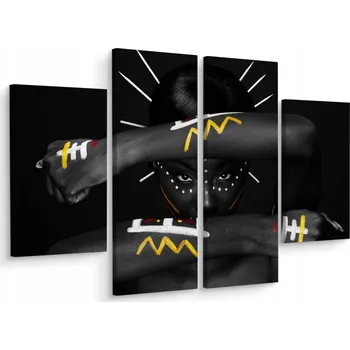 Obraz Vícedílný obraz Kmenový MAKE UP 3D 80x60