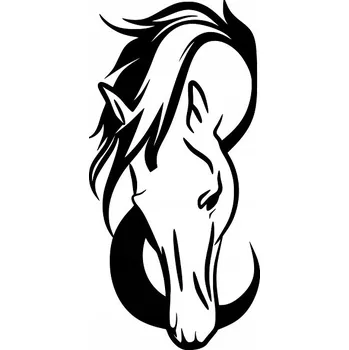 Obraz Samolepka na zeď Drukant Kůň KN008 50x100 cm černá