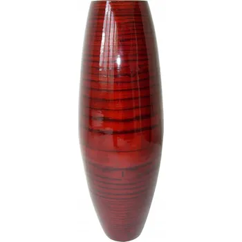 Váza Bambusová váza vysoká červená