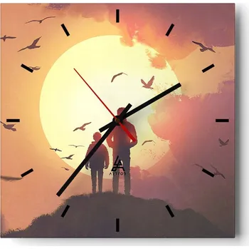 Hodiny Velké nástěnné hodiny 40x40 Abstrakce Skleněné tiché hodiny