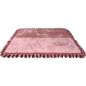 Hrací deka Podložka MONIO na hraní VELVET pudrově růžová čtverec 105x105