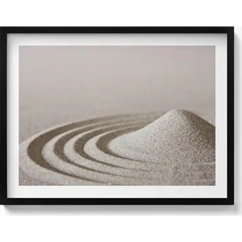 Obraz Obraz s rámem a grafikou na zeď Zen - písečná duna v boho stylu 80x60 cm