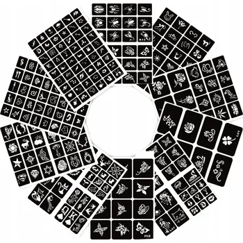 Obraz BROKÁTOVÉ TETOVÁNÍ ŠABLONY SADA ŠABLON 10 Ks