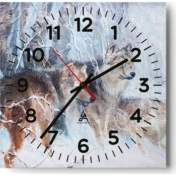 Hodiny Nástěnné hodiny do obýváku 40x40 Zvířata Bezhluczne Skleněné hodiny Tiché