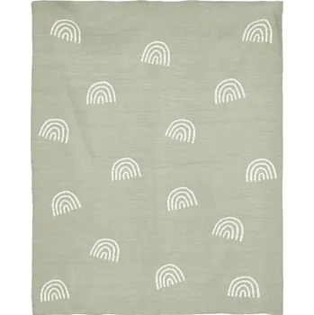 Dětská deka Dětská deka zelená se vzorem duhy 100 x 80 cm