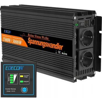 Měnič napětí Měnič Napětí proudu Invertor Měnič 1500W 230V