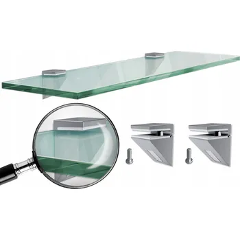 Zrcadlo Skleněná polička pod zrcadlo Alasta 60 x 14 x 0,8 cm, průhledná