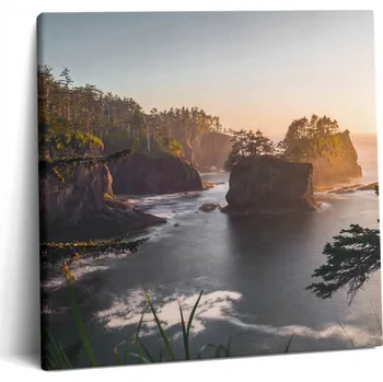 Obraz Obraz na plátně připravený k zavěšení: Krajina skal a západ slunce do kanceláře