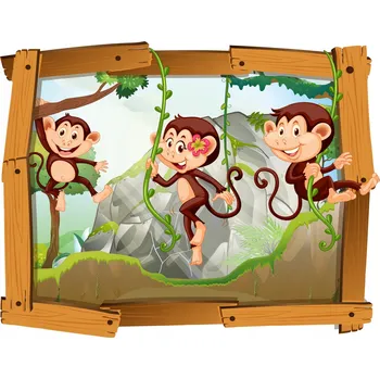 Samolepící dekorace Samolepka na stěnu zvířátka pro děti 100x78cm