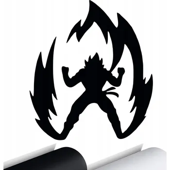 Samolepicí dekorace na vozidlo SAMOLEPKA na auto ANIME POSTAVA HRDINA OHEŇ 13x15