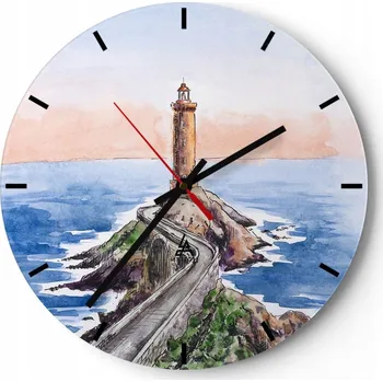 Hodiny Nástěnné hodiny do kuchyně 30x30 Lucerna Skleněné hodiny do obýváku Loft Tiché