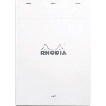 Blok Rhodia N°18 A4 21x29,7 cm, linie, bílý