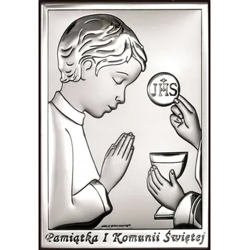 Obraz STŘÍBRNÝ OBRAZ PAMÁTKA K PRVNÍMU SVATÉMU PŘIJÍMÁNÍ - OBDÉLNÍK