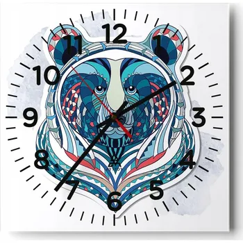 Hodiny Nástěnné hodiny do obýváku 40x40 Abstrakce Tiché hodiny Skleněné hodiny Bez hlučnosti