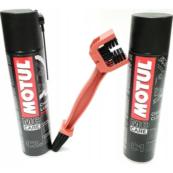Motokosmetika MOTUL sada na čištění motocyklového a cyklistického řetězu + kartáč