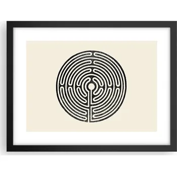 Obraz Obraz plakát v černém rámu do obýváku 40x30 labyrint foto na zeď